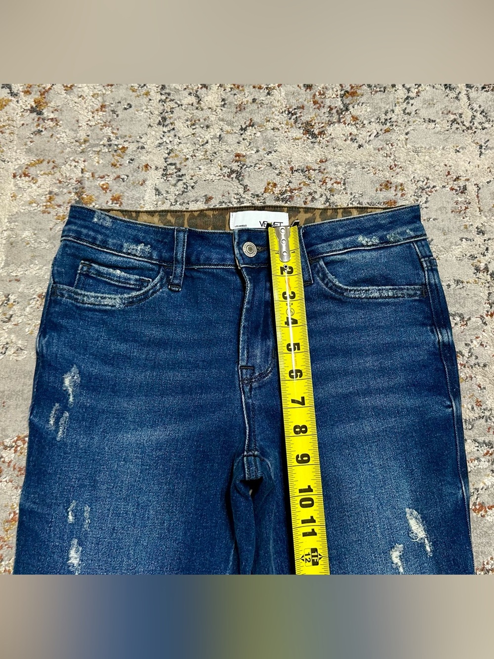 Vervet Flare Jeans Leopard Slit Size 26 - Picture 7 of 13